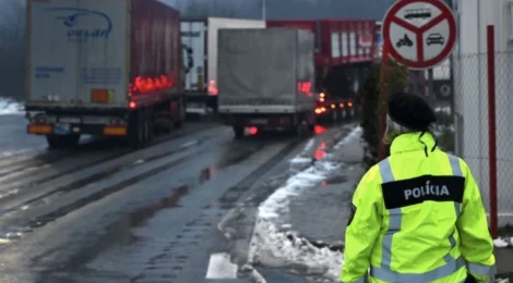 Словацькі перевізники знову заблокували проїзд вантажівок через пункт пропуску «Вишнє Нємецке»